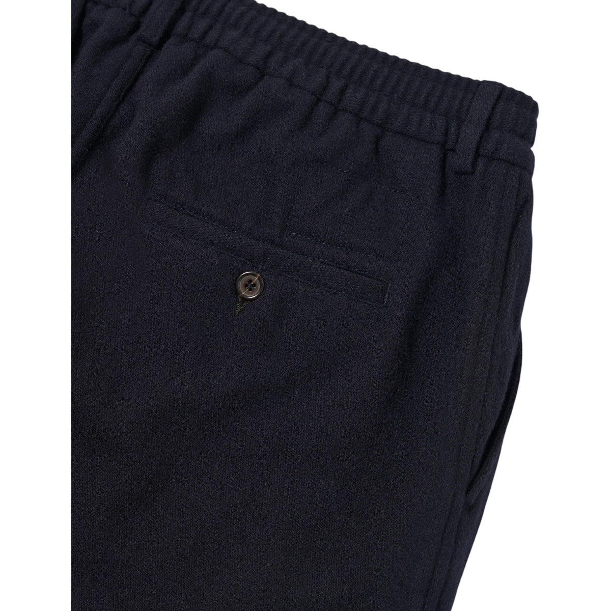 Universal Works Pleated Track Pant Soft Recycled Wool dark navy