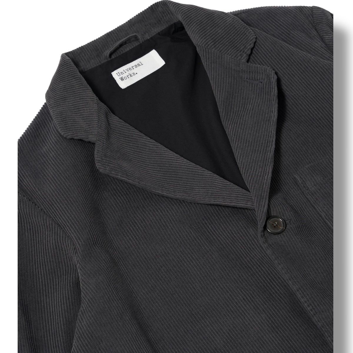 Universal Works Three Button Jacket Cord charcoal