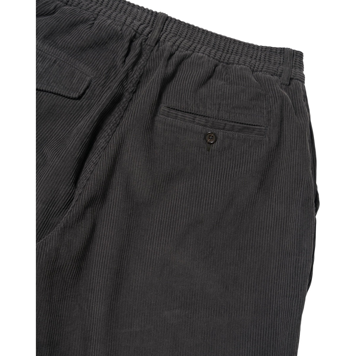 Universal Works Pleated Track Pant Cord charcoal