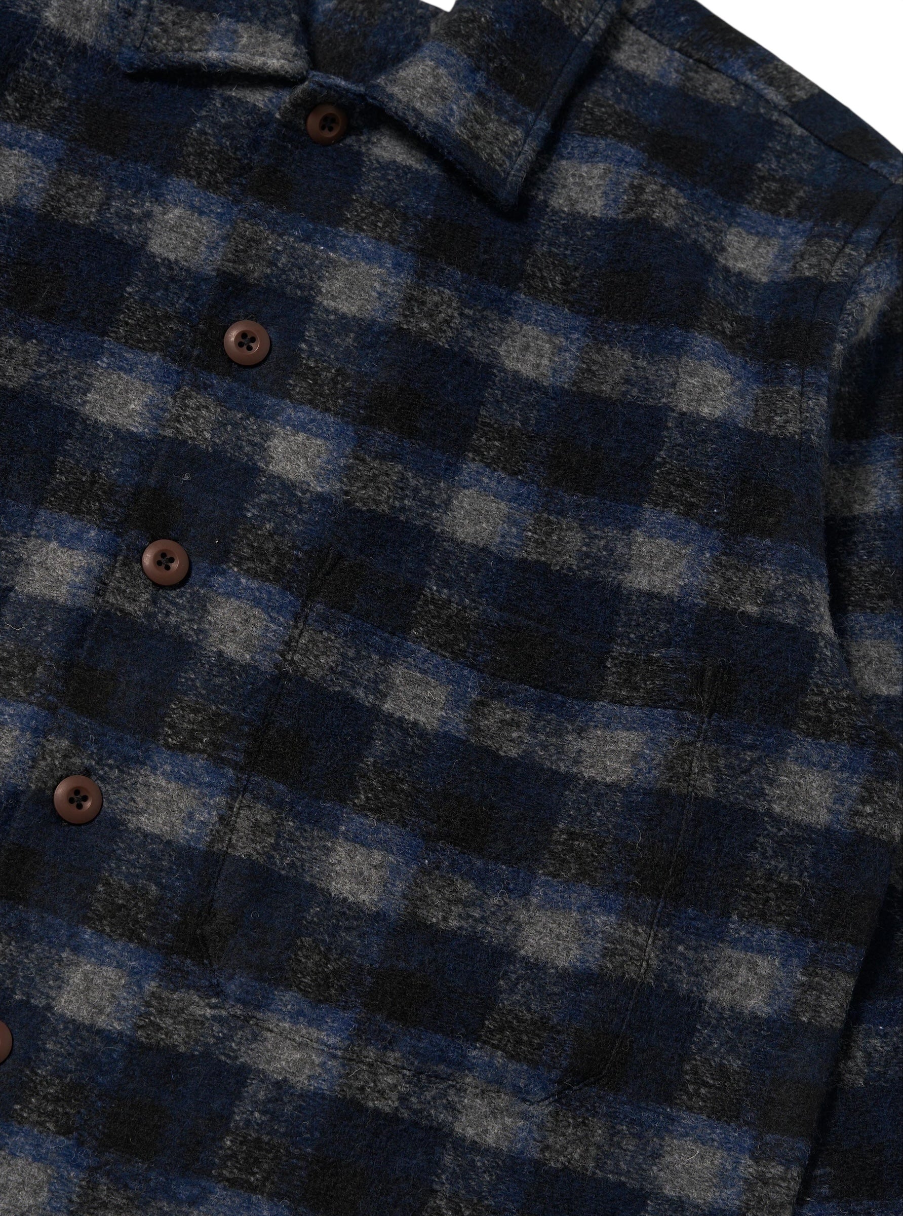 Universal Works Fatigue Shirt Chandler Plaid navy/black