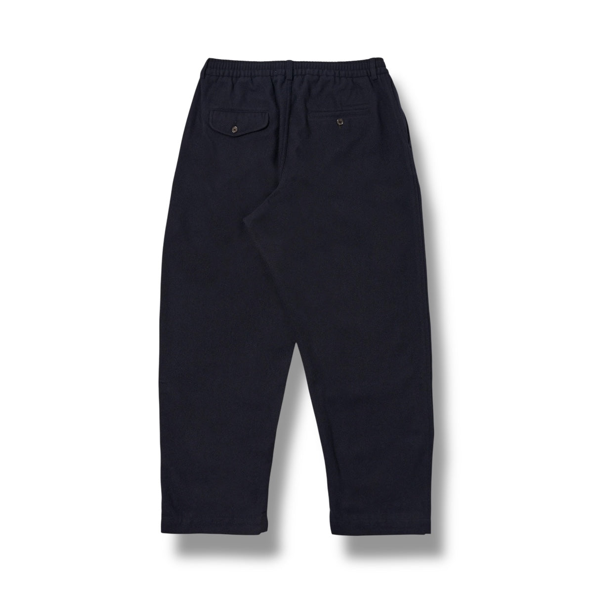 Universal Works Pleated Track Pant Soft Recycled Wool dark navy