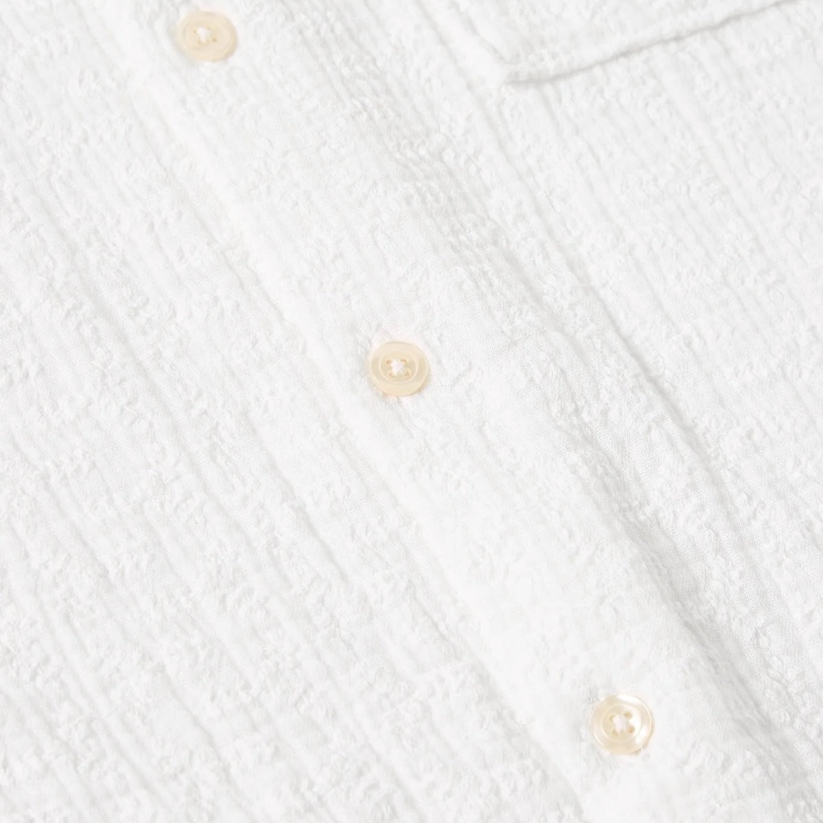 Universal Works Square Pocket Shirt P3075 Bobble Cotton white