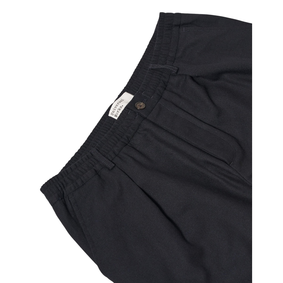 Universal Works Pleated Track Pant Upcycled It Tweed navy