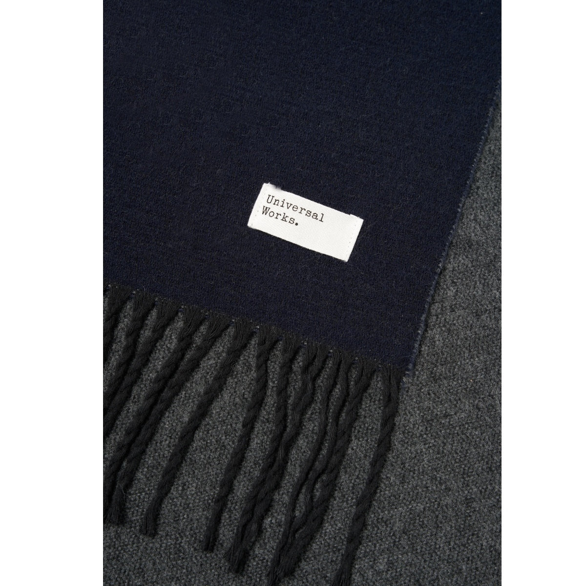 Universal Works Scarf Double Sided navy/mid grey