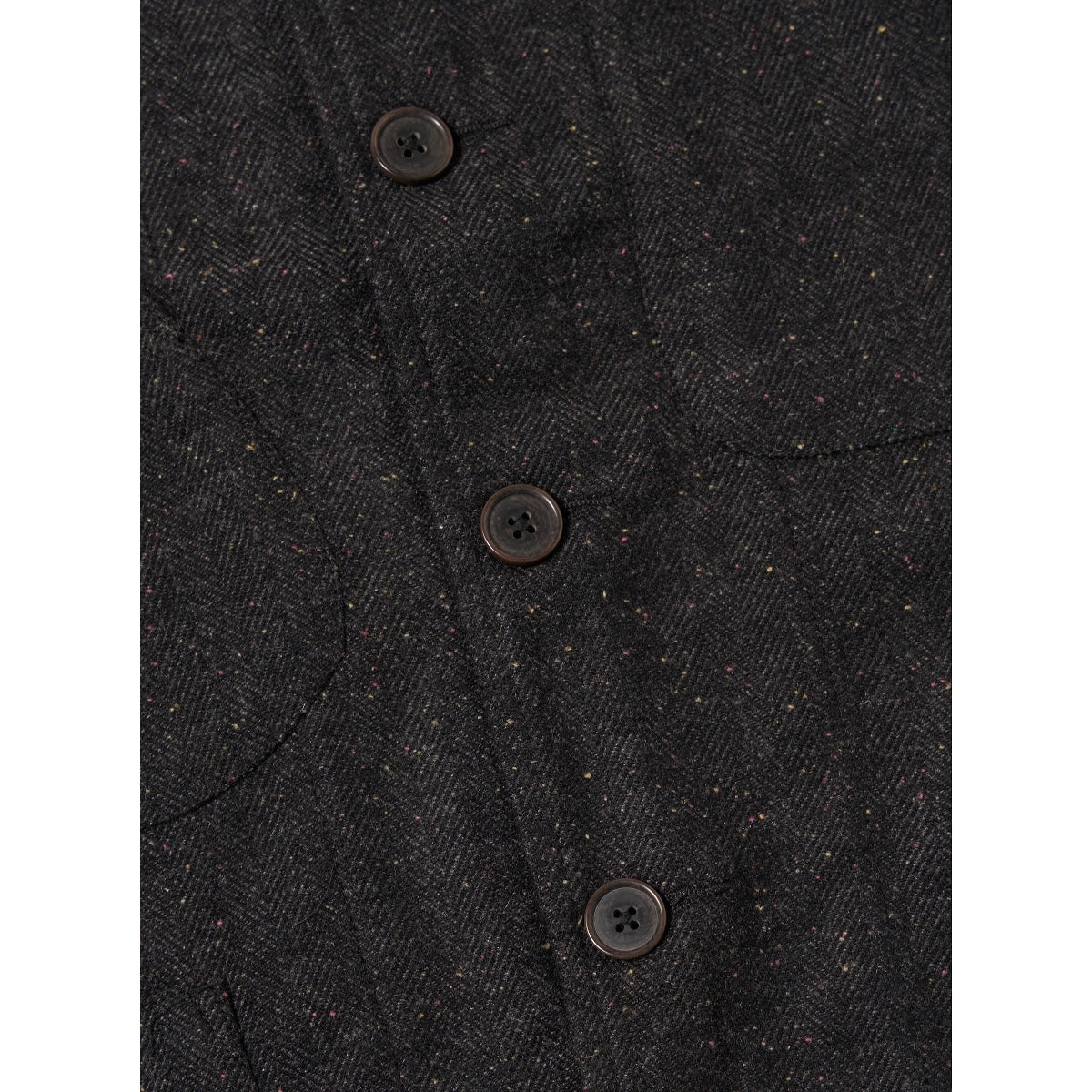 Universal Works Station Jacket Salt N Pepper Tweed black
