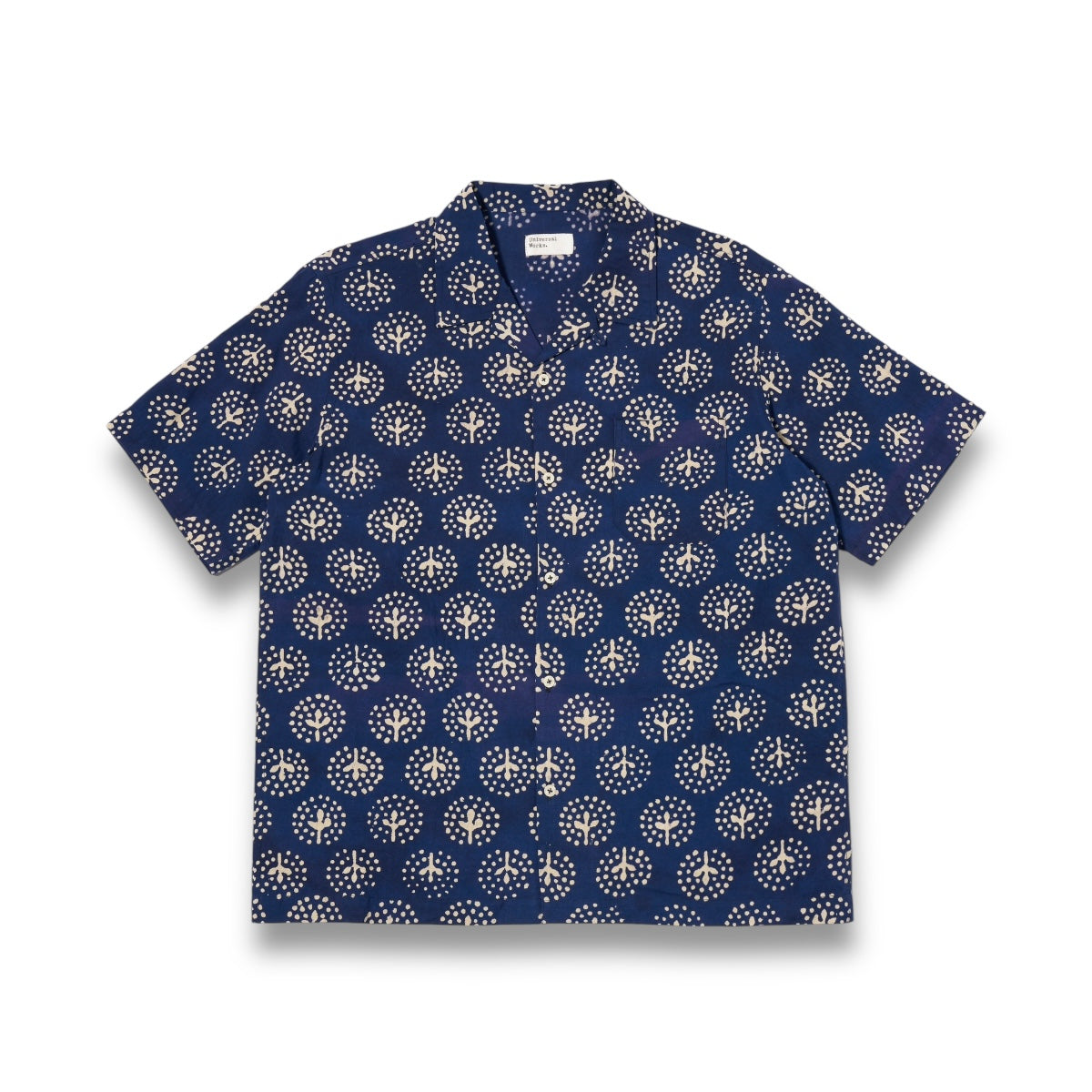 Universal Works Road Shirt 32153 Magic Circle Print navy