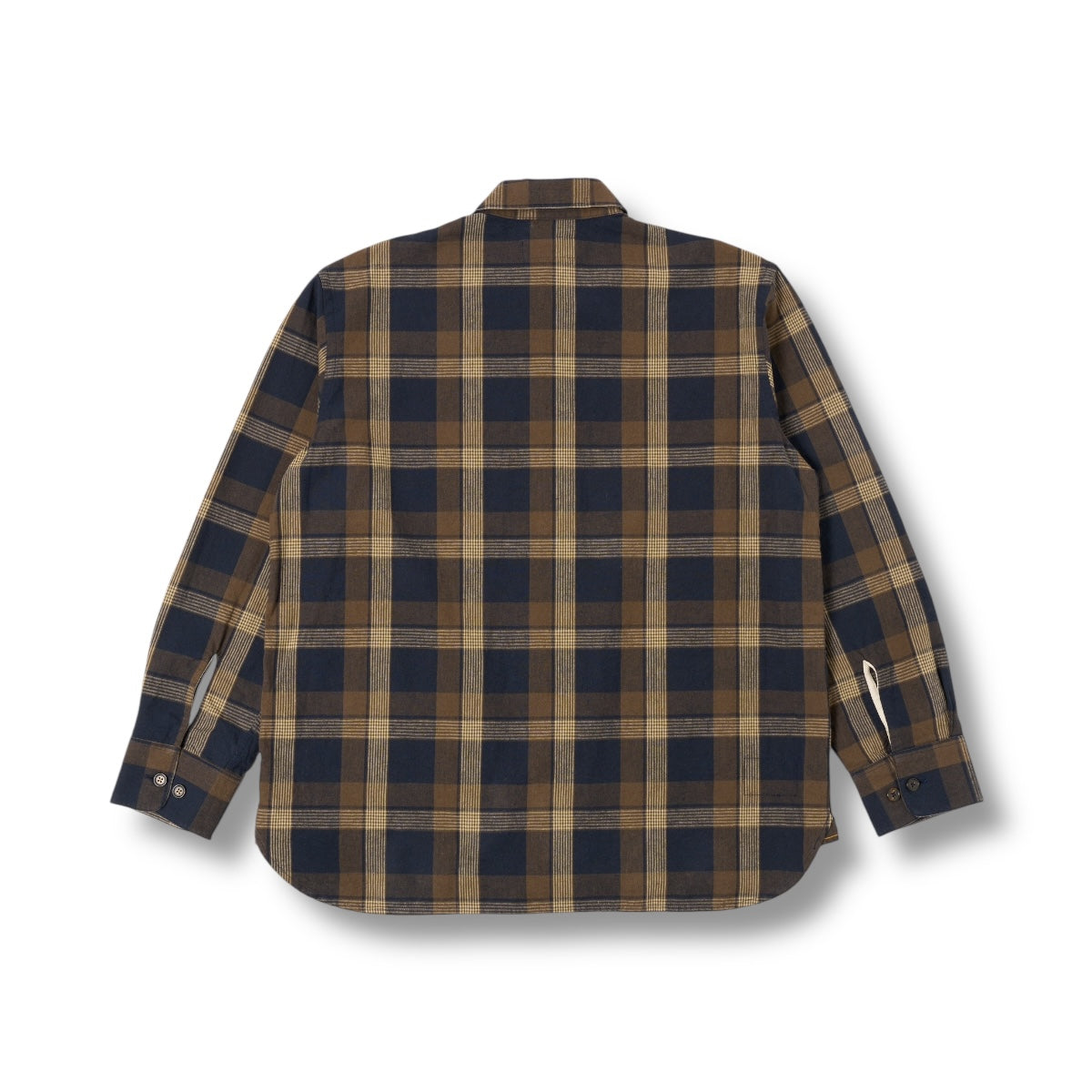 Universal Works Travail Overshirt 32559 Lincot Big Check navy/brown