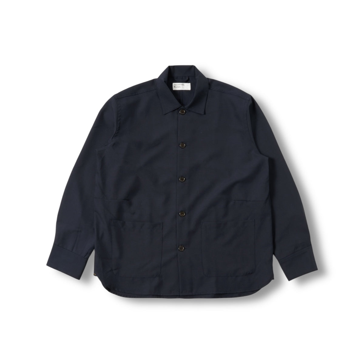 Universal Works Travail Overshirt 32572 Tropical Suiting navy