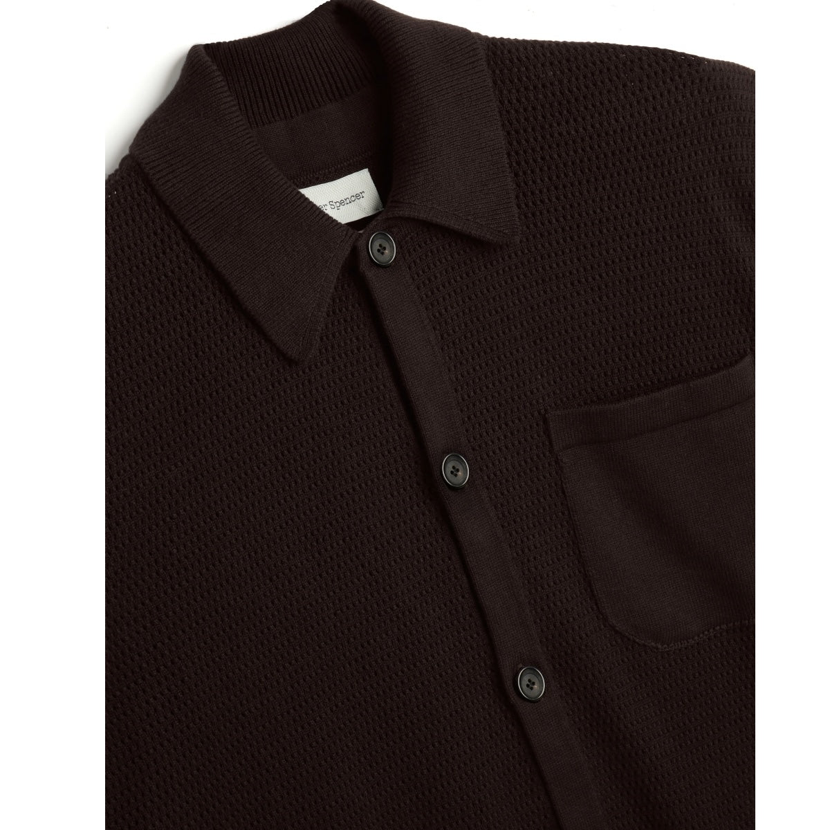 Oliver Spencer Mawes Knitted Shirt nicholson brown