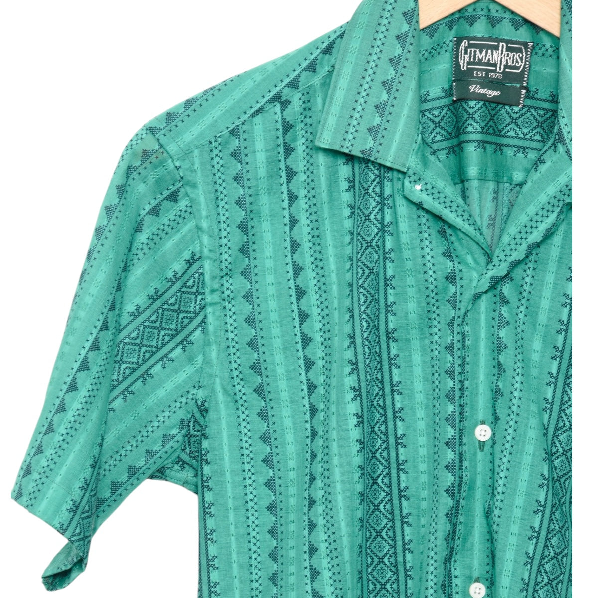Gitman Brothers Vintage Camp Shirt green dobby