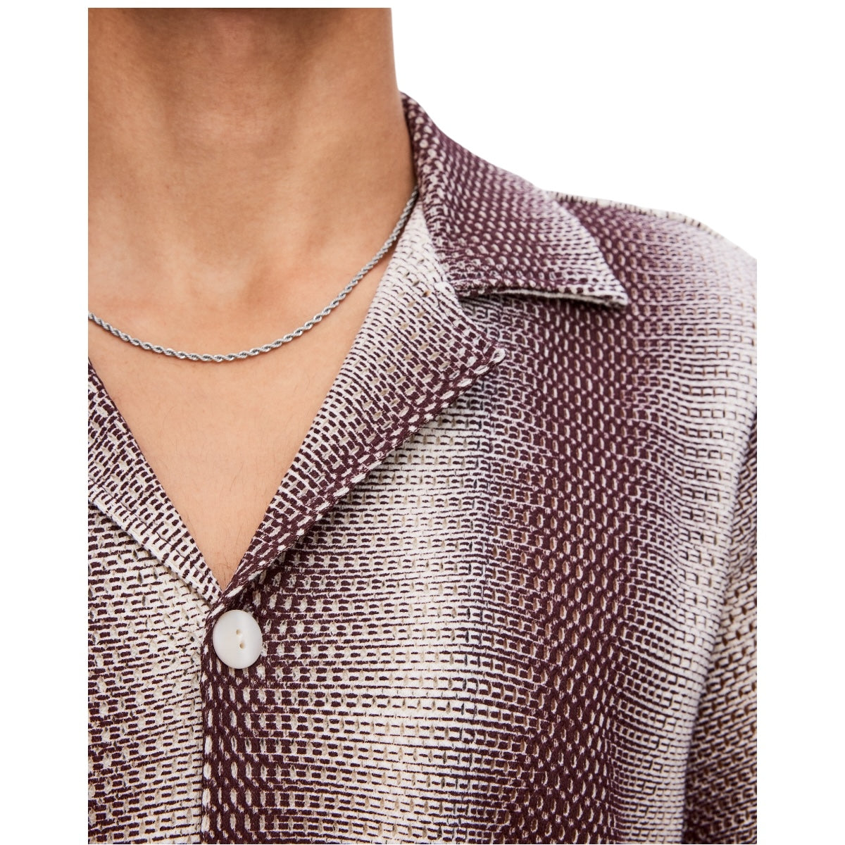 OAS Echo Cuba Net Shirt merlot