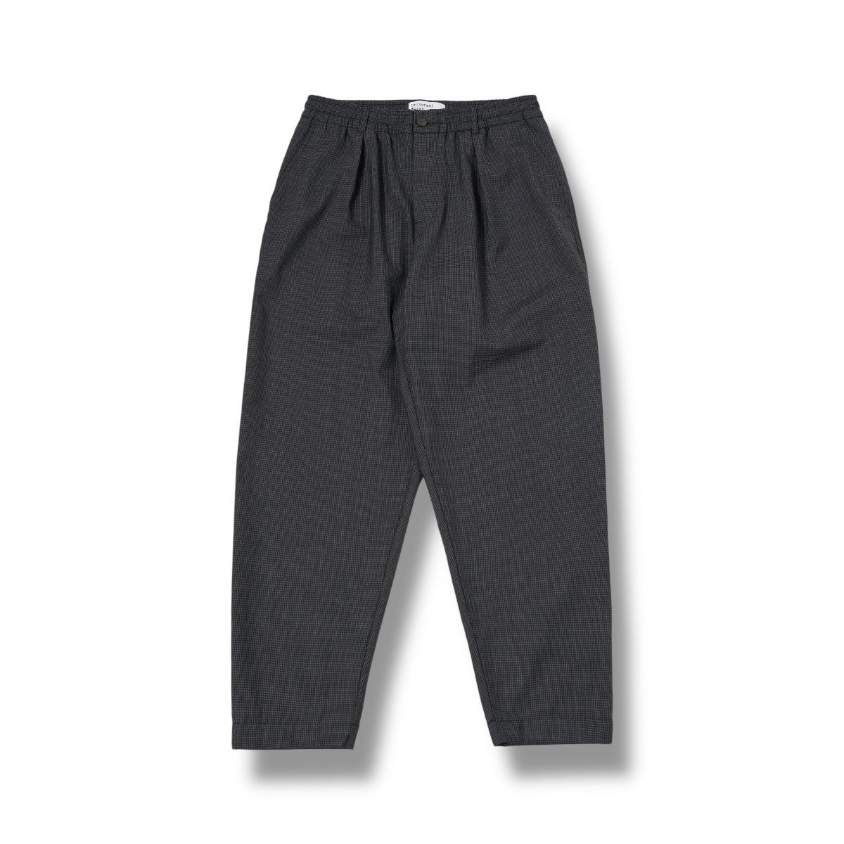 Universal Works Pleated Track Pant 32545 Mini Check black