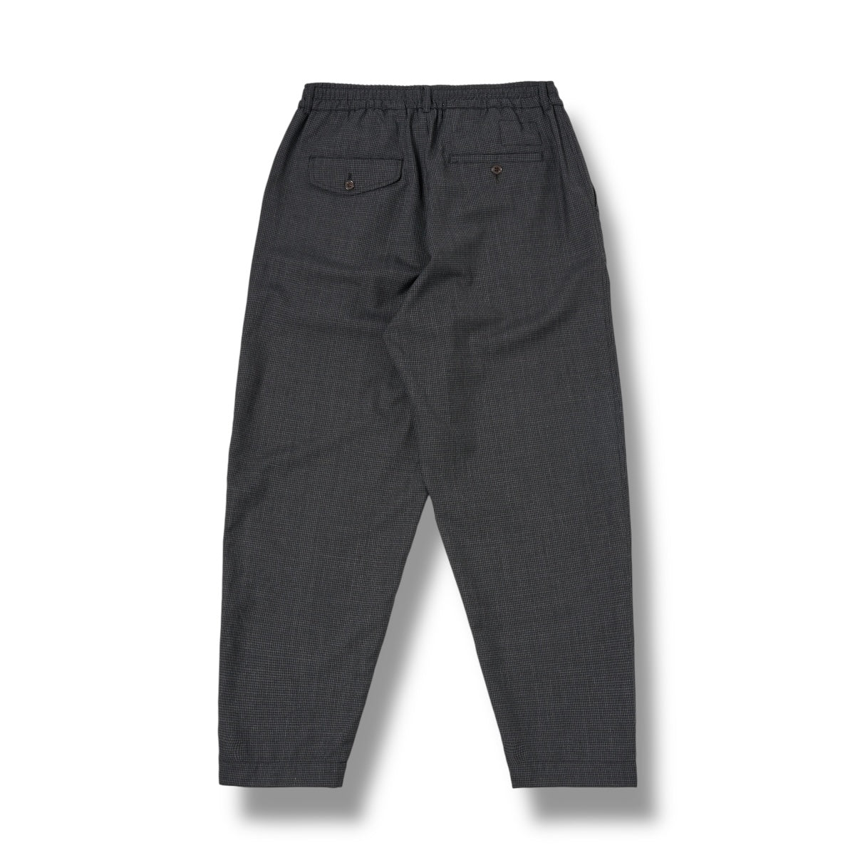 Universal Works Pleated Track Pant 32545 Mini Check black