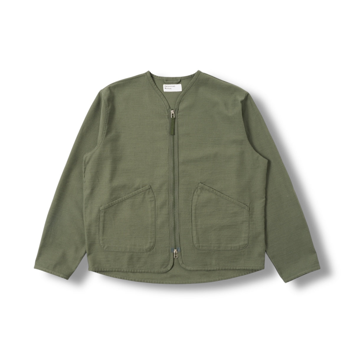 Universal Works Zip Liner Jacket 32710 Slub Sateen olive
