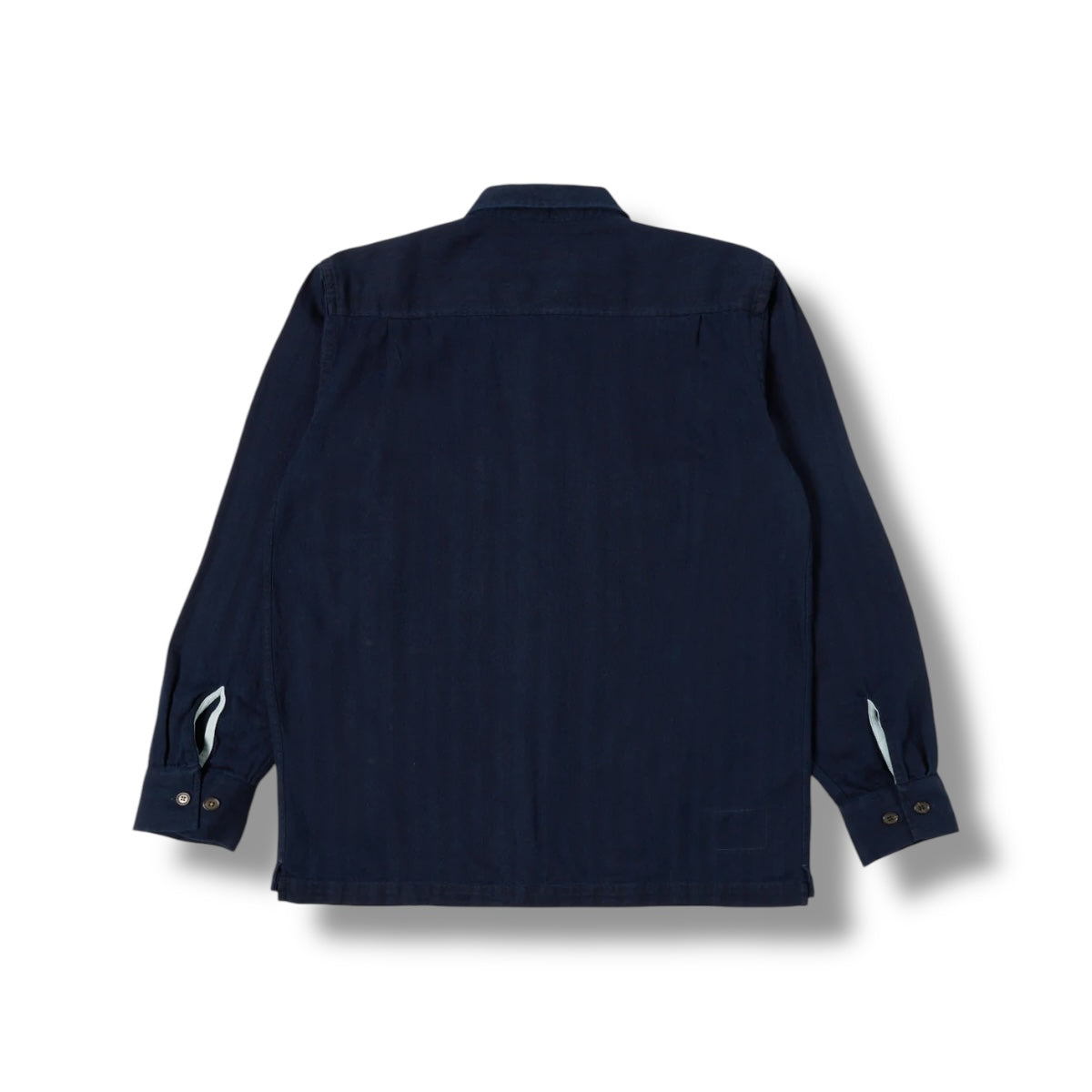 Universal Works L/S Utility Shirt 32660 Herringbone Recycled indigo
