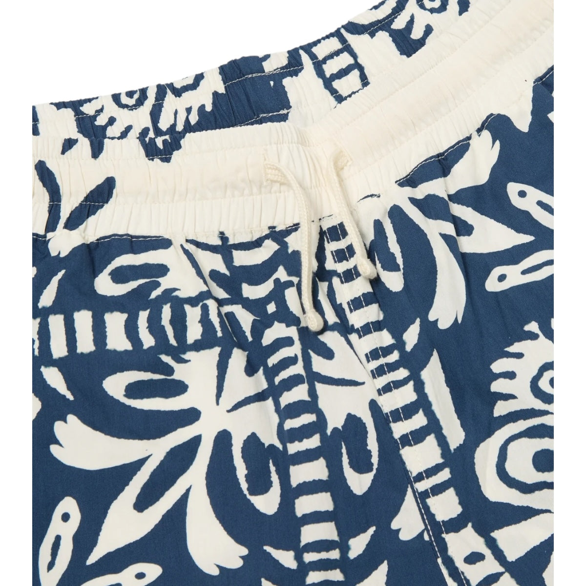 Universal Works Action Short 32738 Island Print Cotton navy
