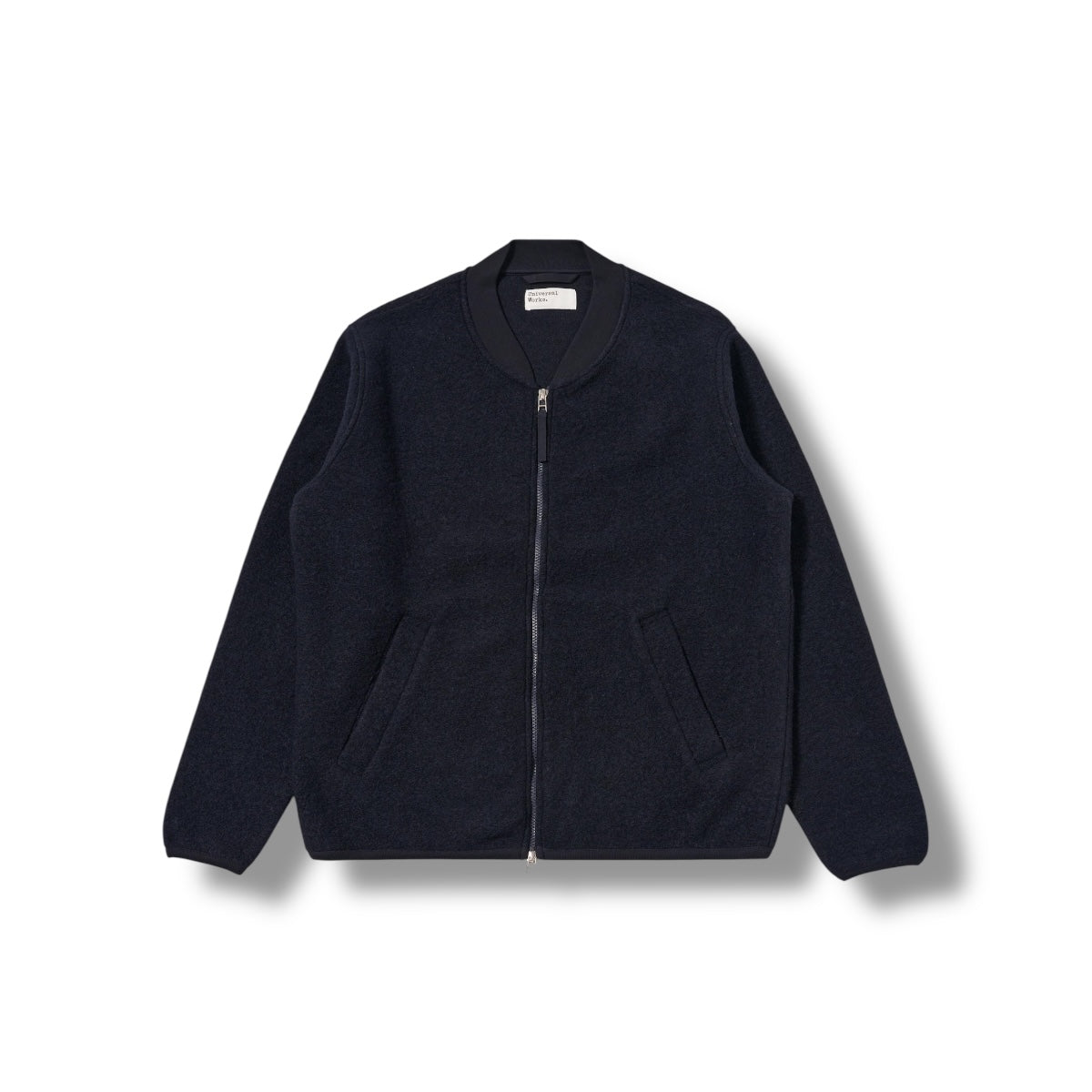 Universal Works Zip Bomber Wool Fleece navy