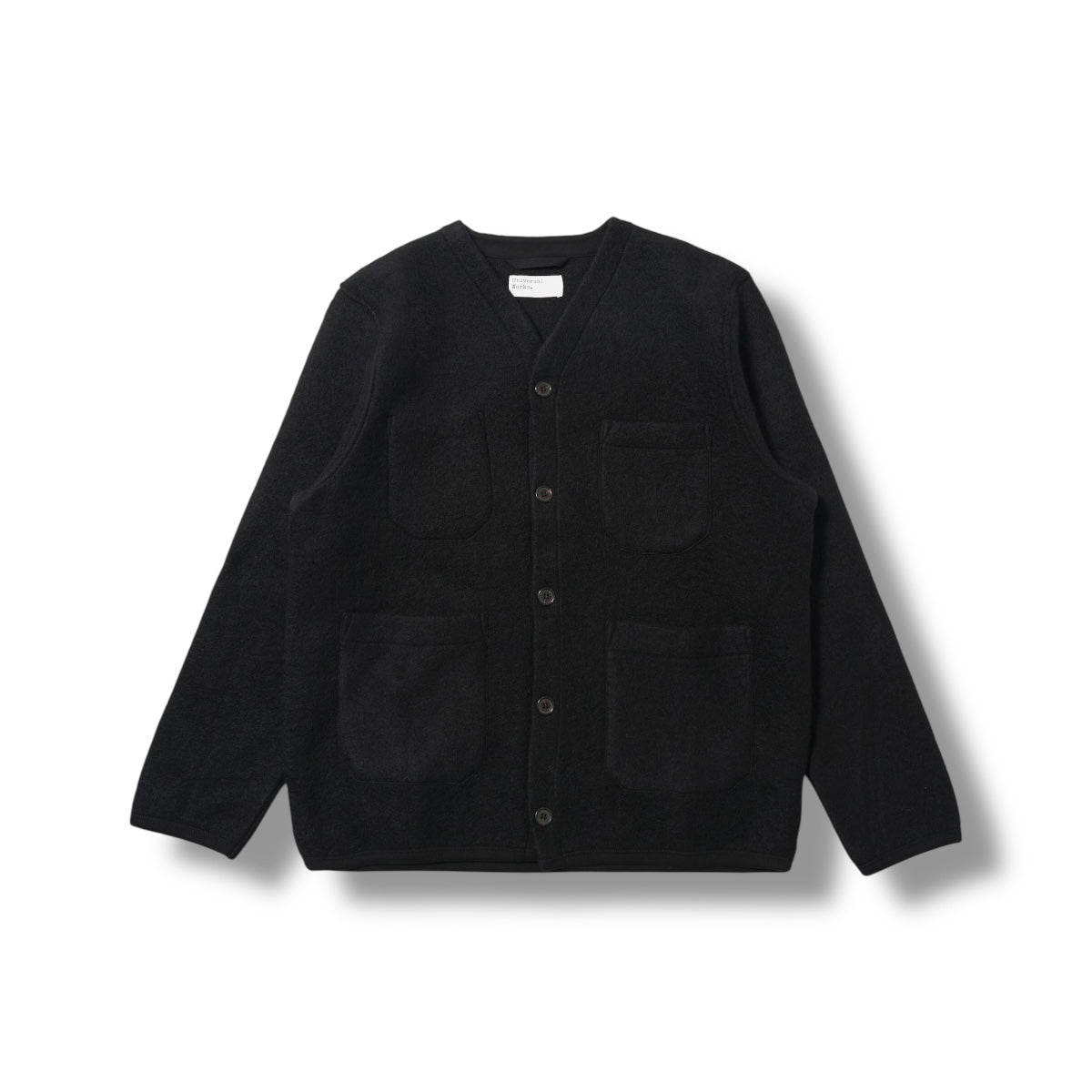 Universal Works Cardigan Wool Fleece black