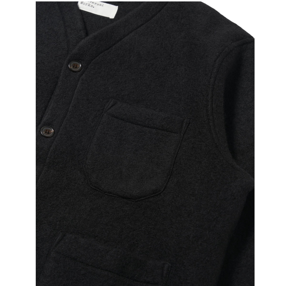 Universal Works Cardigan Wool Fleece black