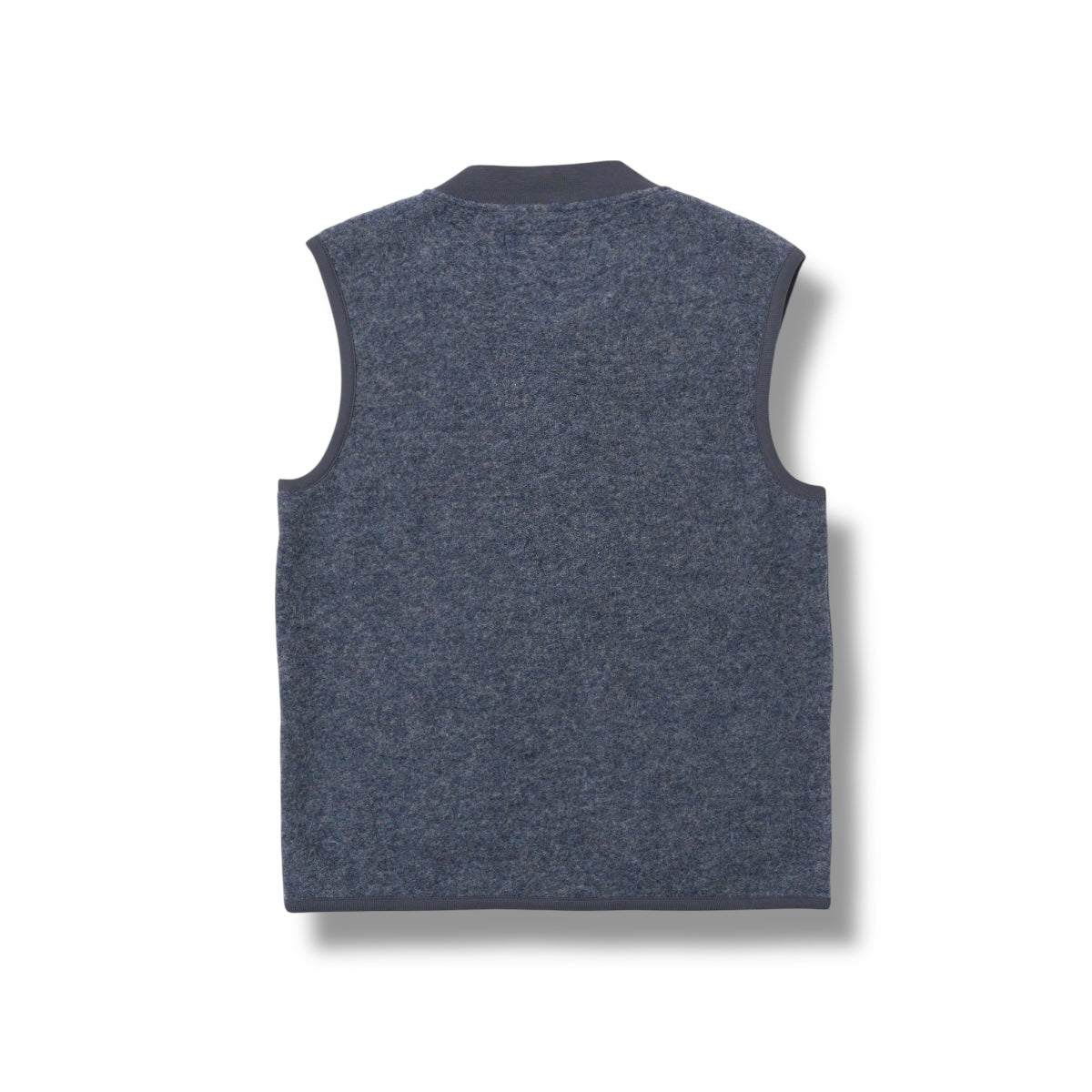 Universal Works Zip Waistcoat Wool Fleece slate blue