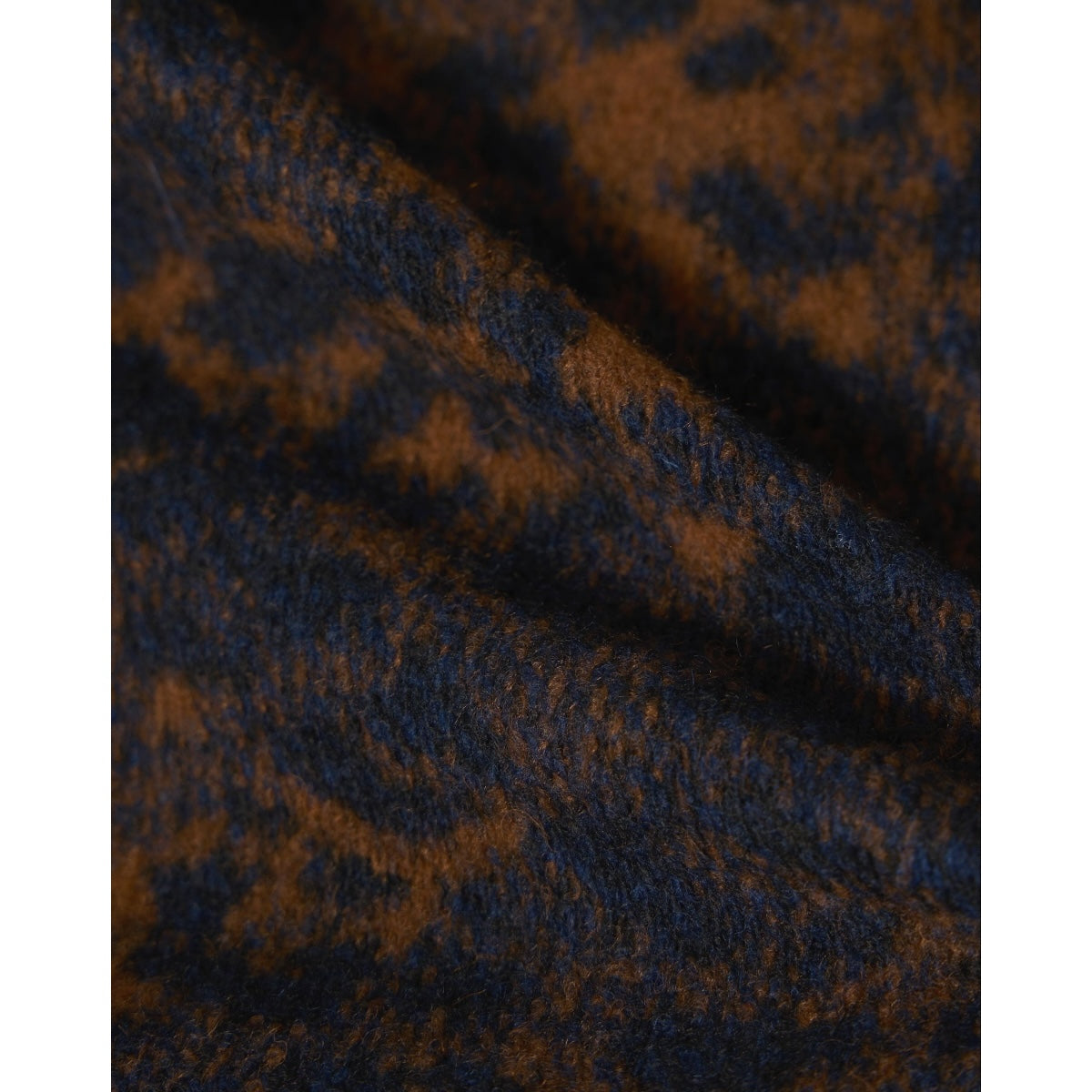 Universal Works Cardigan Night Leopard dark navy/brown