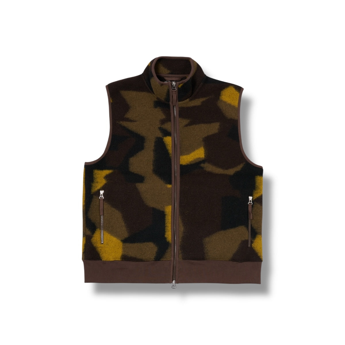 Universal Works Climbing Gilet Swede Camp Fleece camo