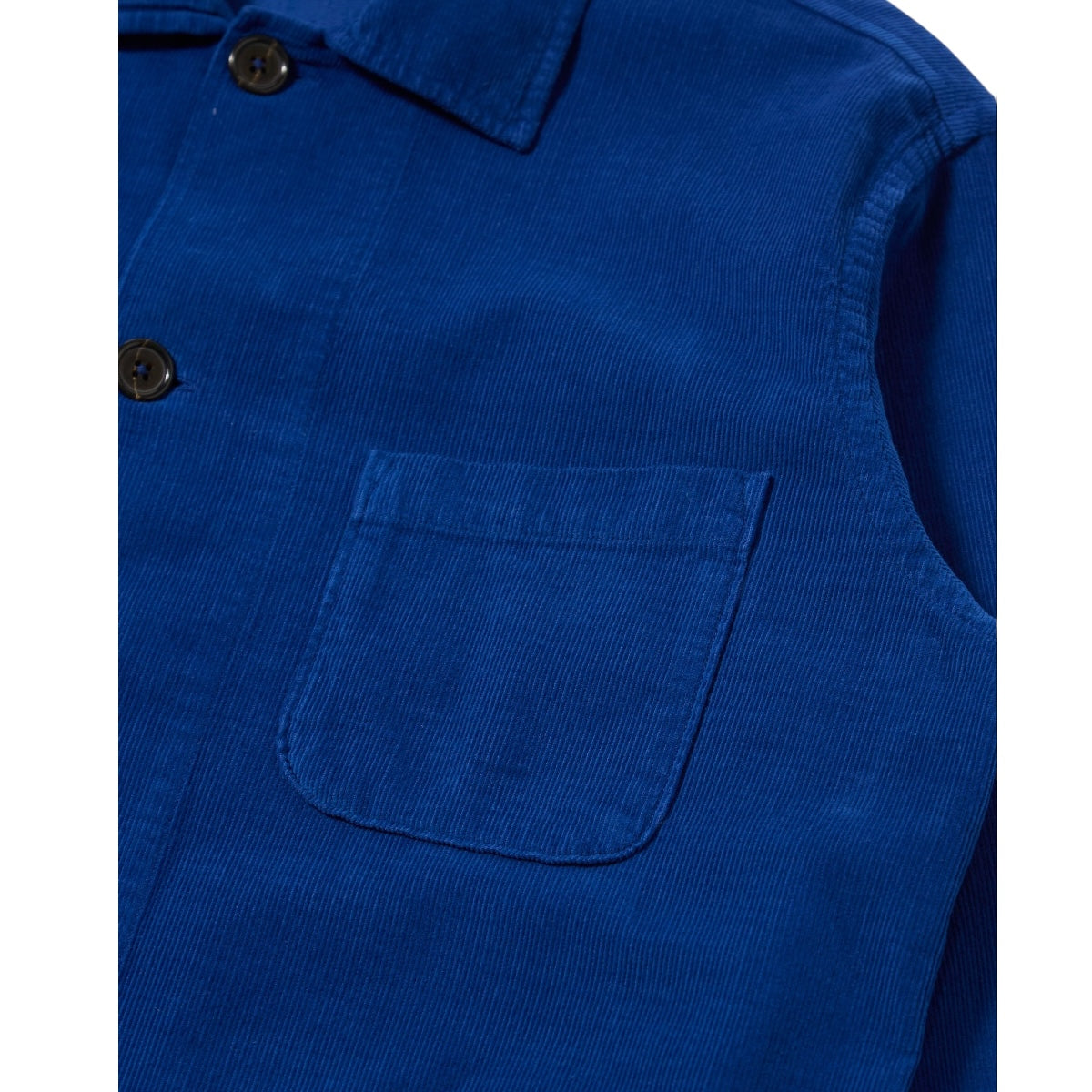 Universal Works Bakers Overshirt Fine Organic Cord work blue