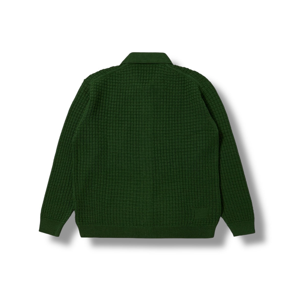 Universal Works Charlie Cardigan Textured Merino Knit green