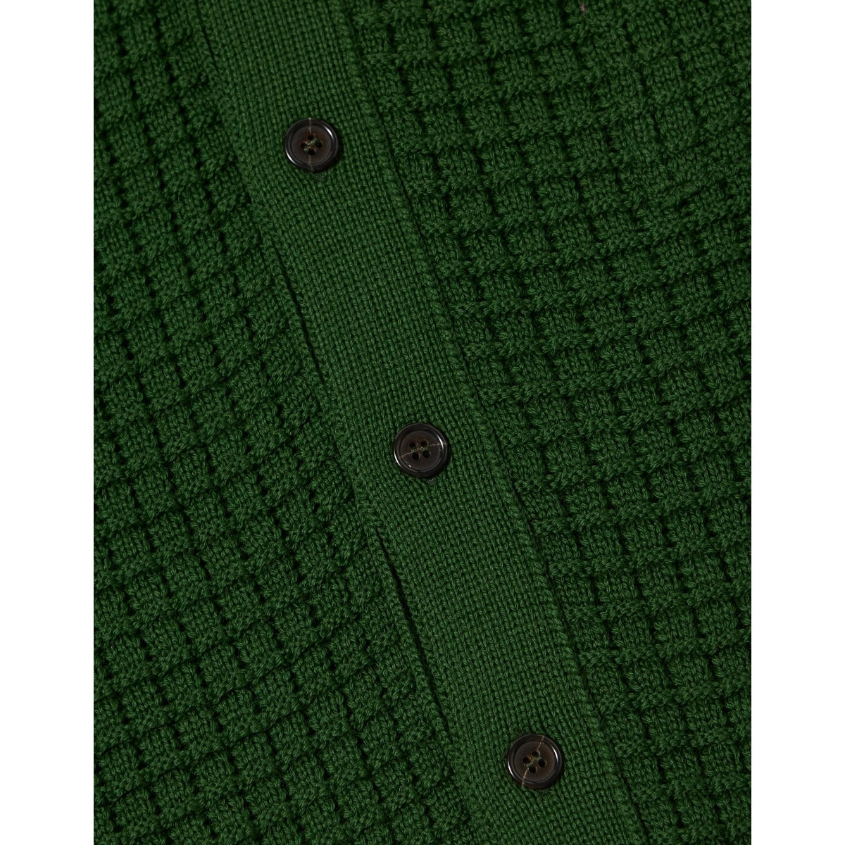 Universal Works Charlie Cardigan Textured Merino Knit green