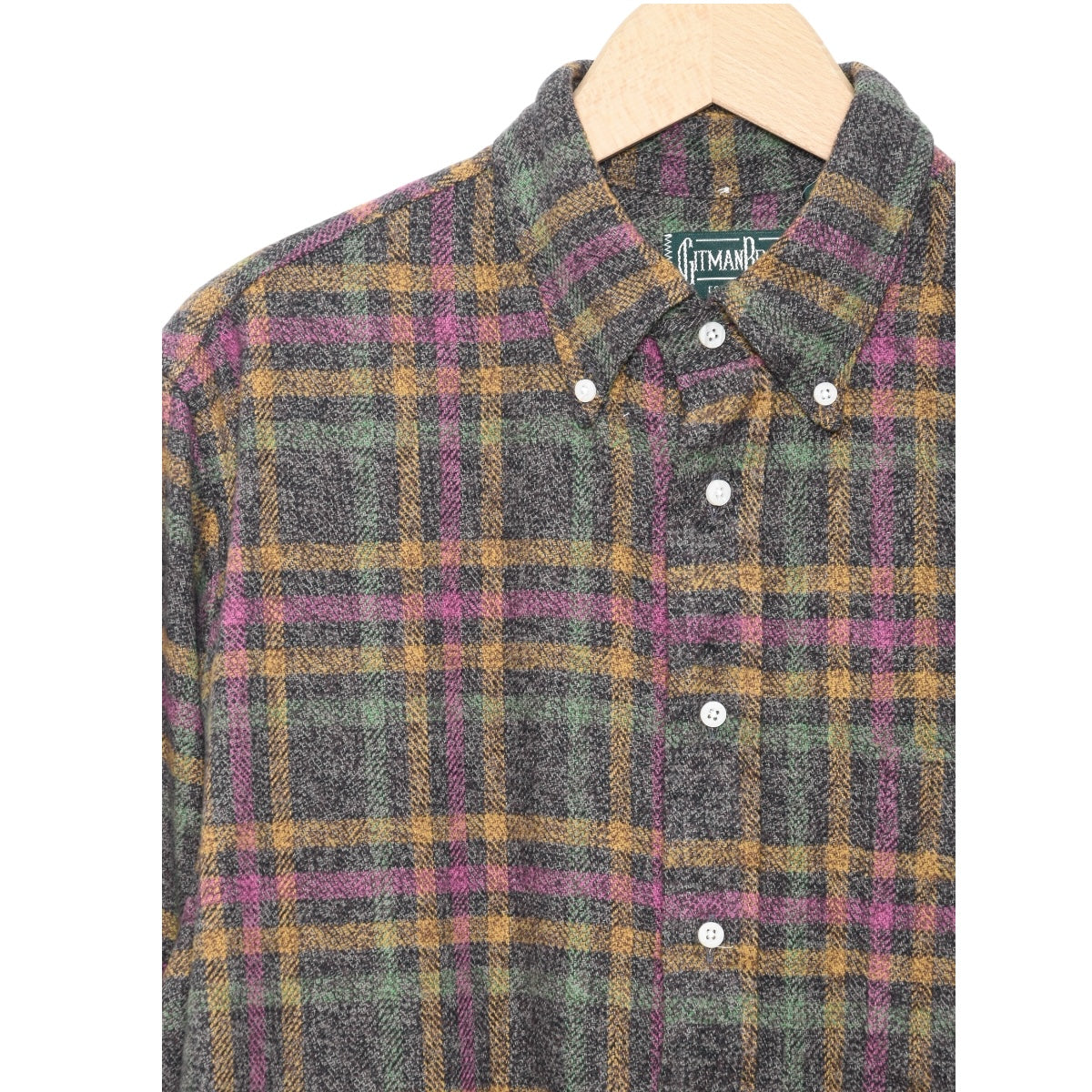 Gitman Brothers Vintage VS19 grey plaid multi flannel
