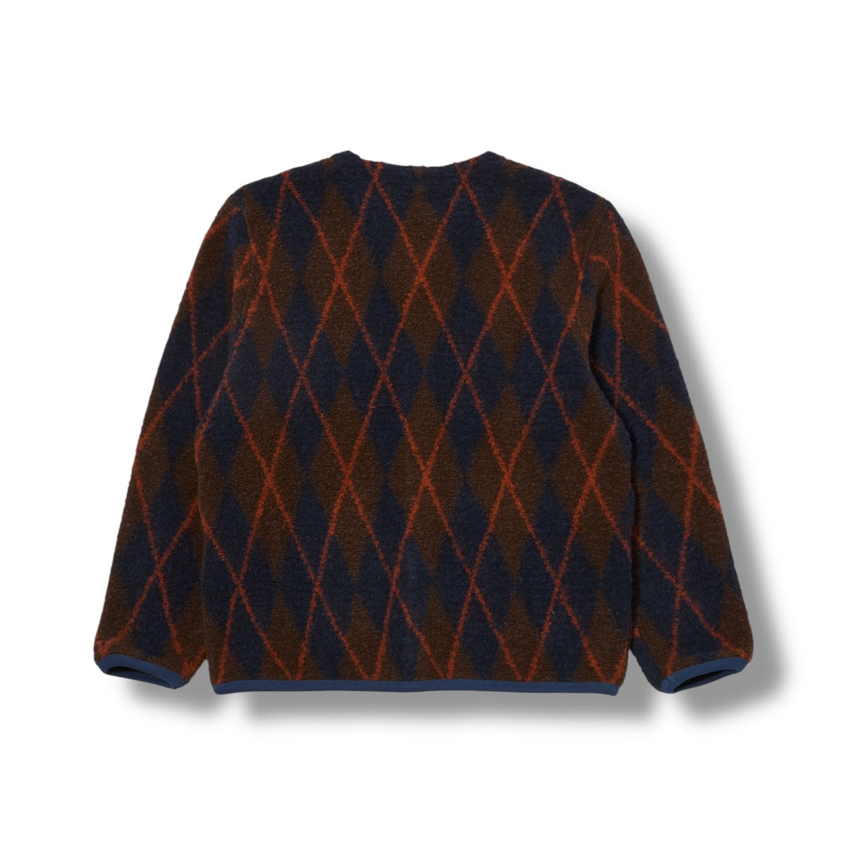Universal Works Cardigan Argyll Fleece brown/navy