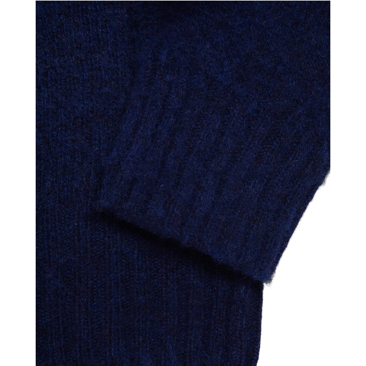 YMC Suedehead Knit Brushed Lambswool Plain blue