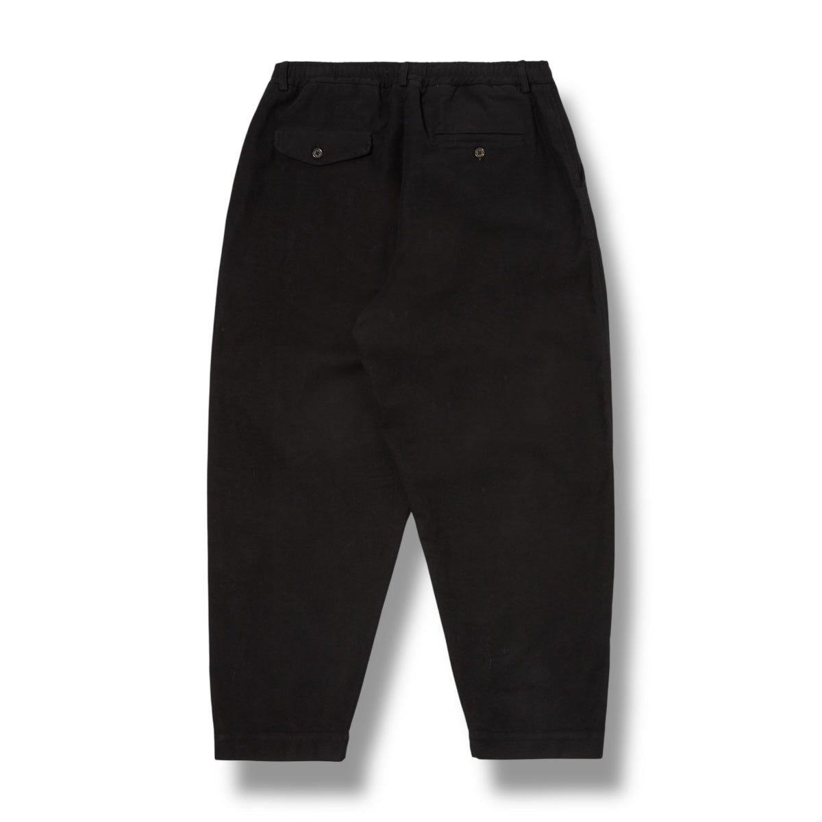 Universal Works Pleated Track Pant Comfort Moleskin black