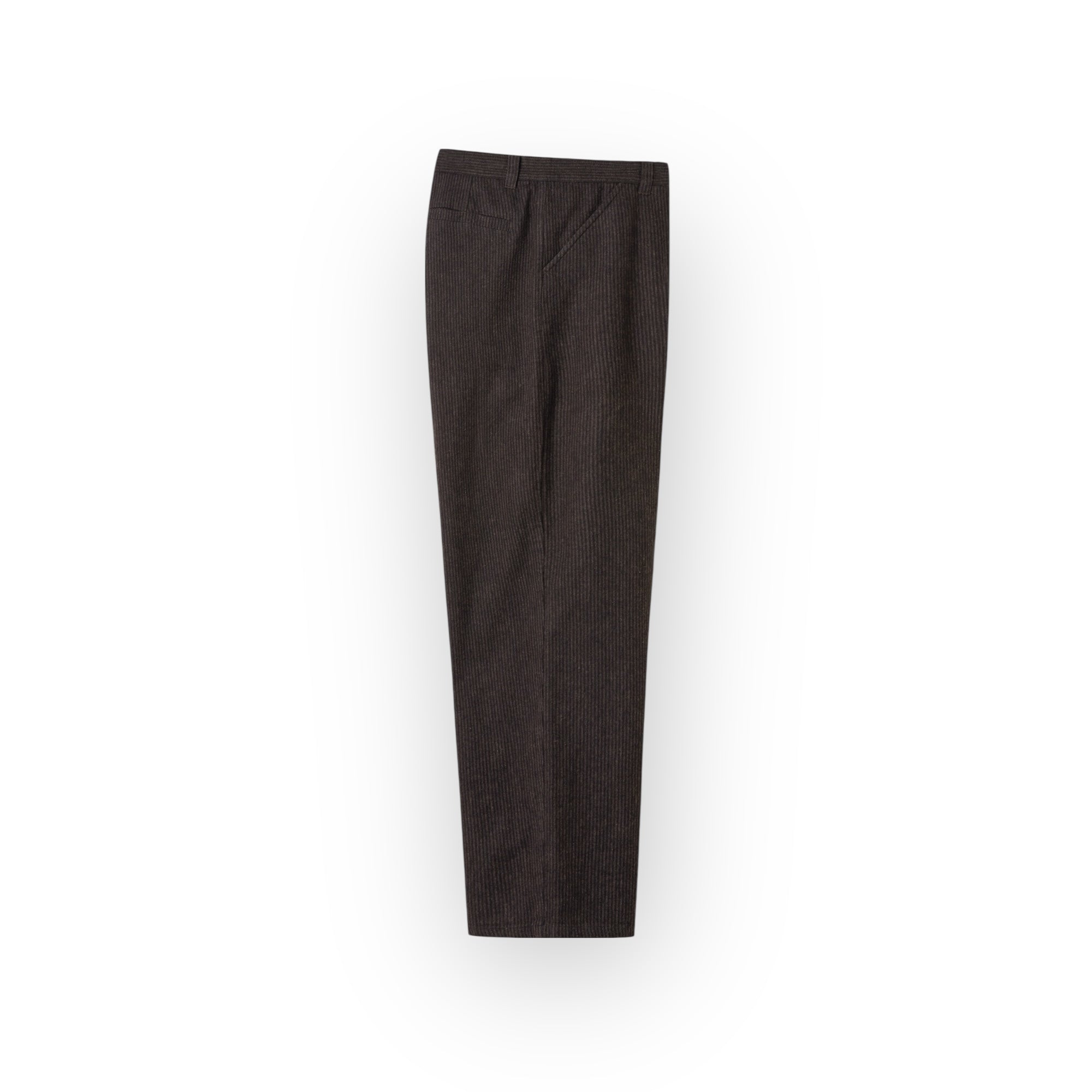 About Companions Carlo Trousers Eco Flannel striped brown