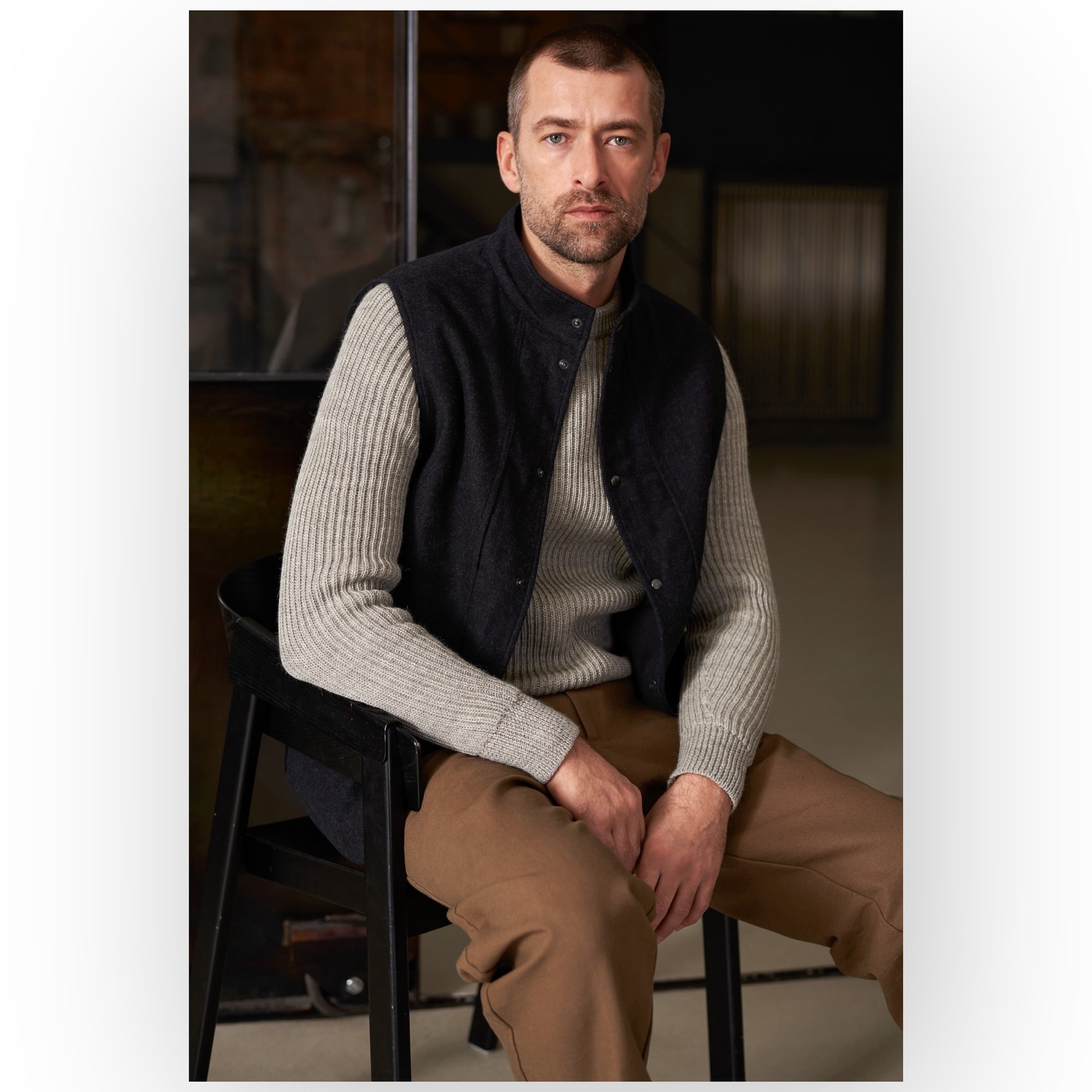 About Companions Wendel Vest eco flannel mel black