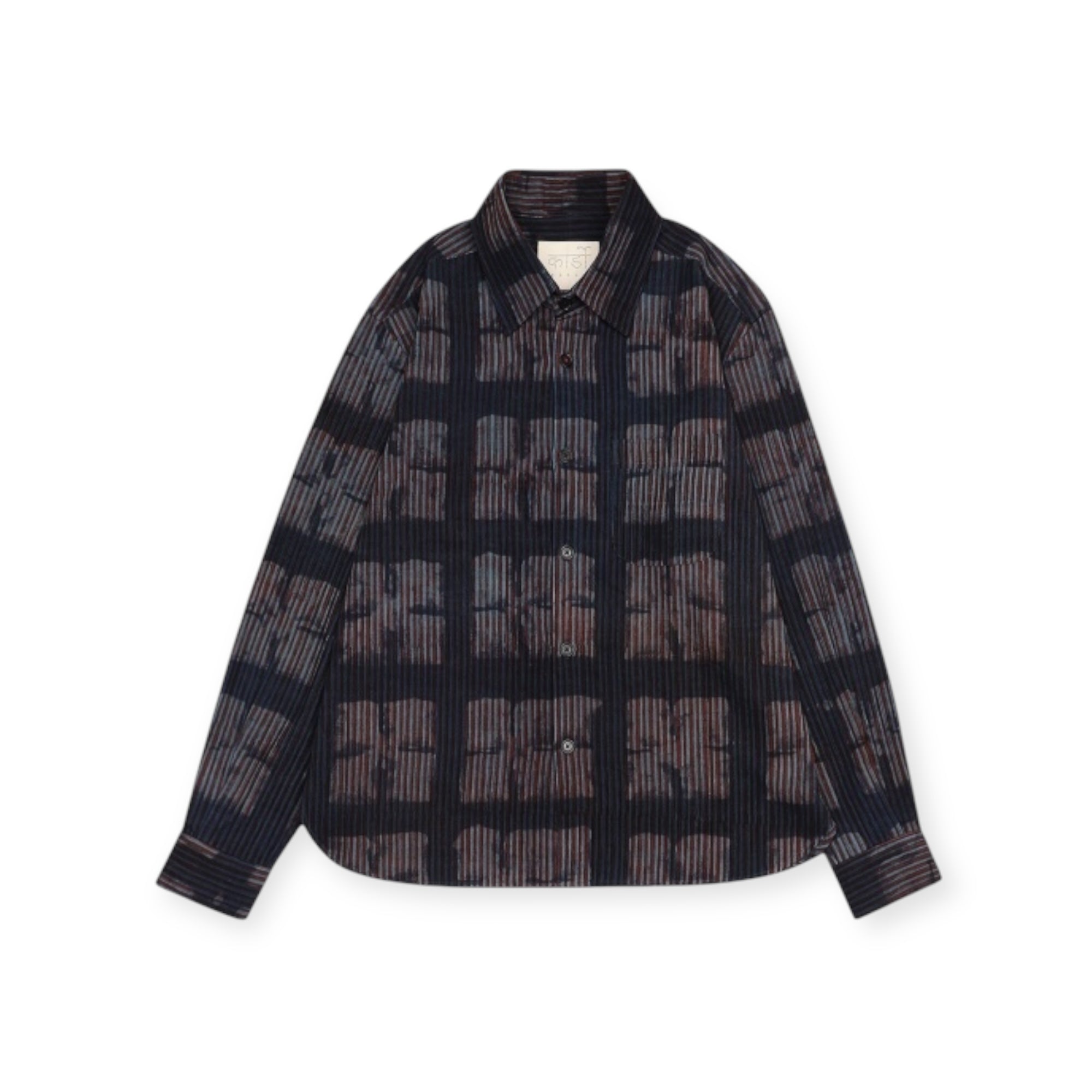 Kardo Luis Luis Block Print Cord check navy