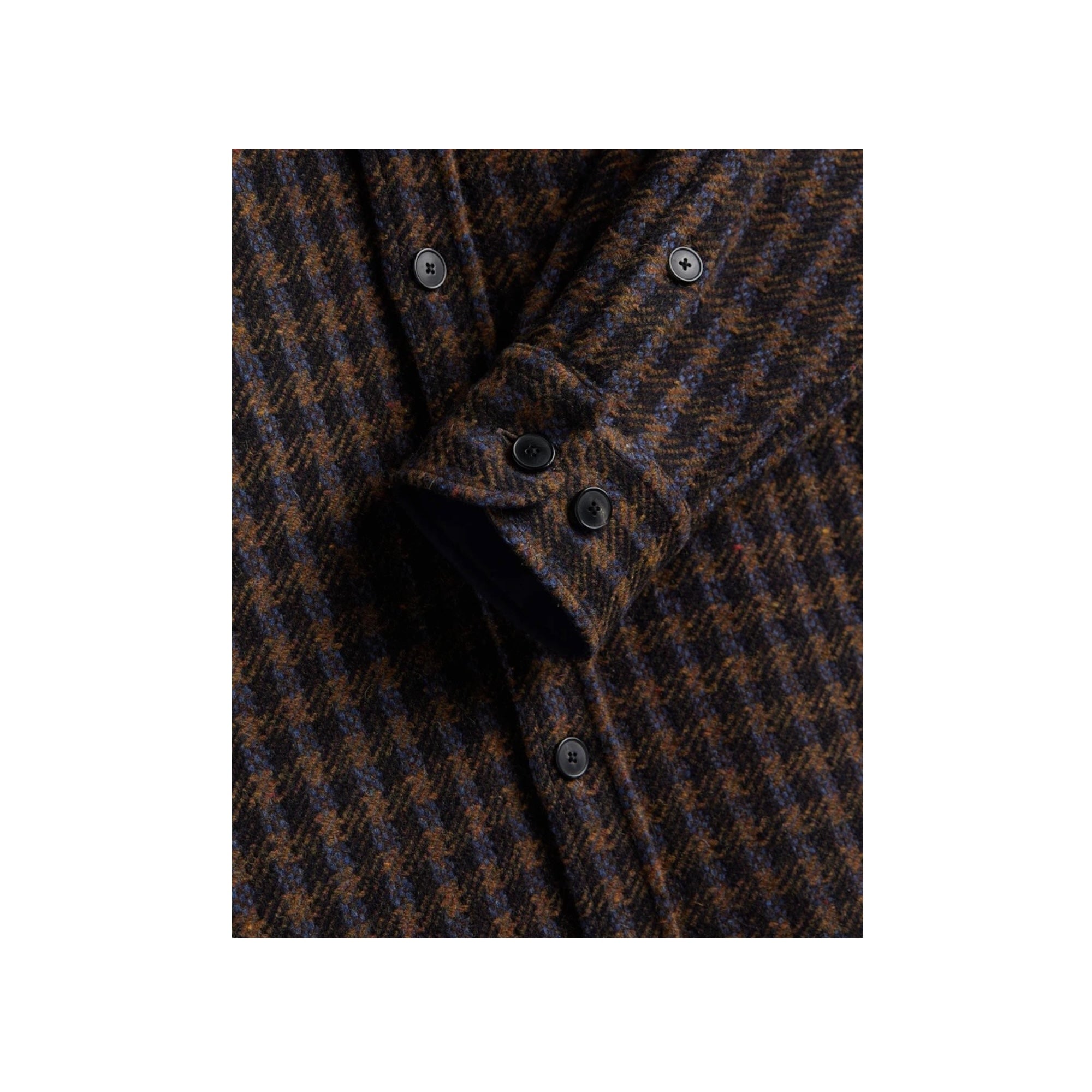 Portuguese Flannel Merino Tweed navy