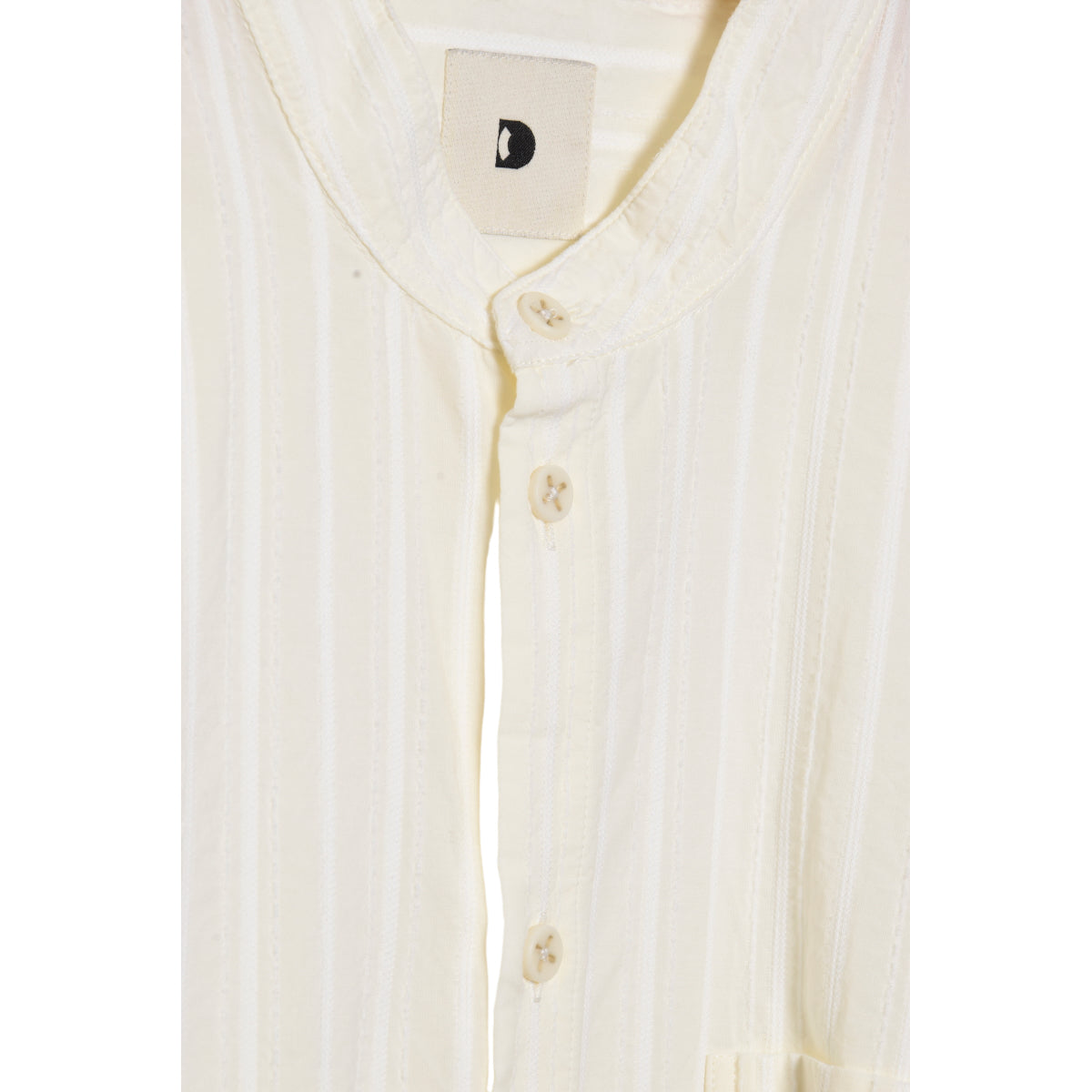 Delikatessen Zen Shirt stripe white jacquard