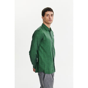 Delikatessen Feel Good Shirt D715/IT76 finest herringbone twill green