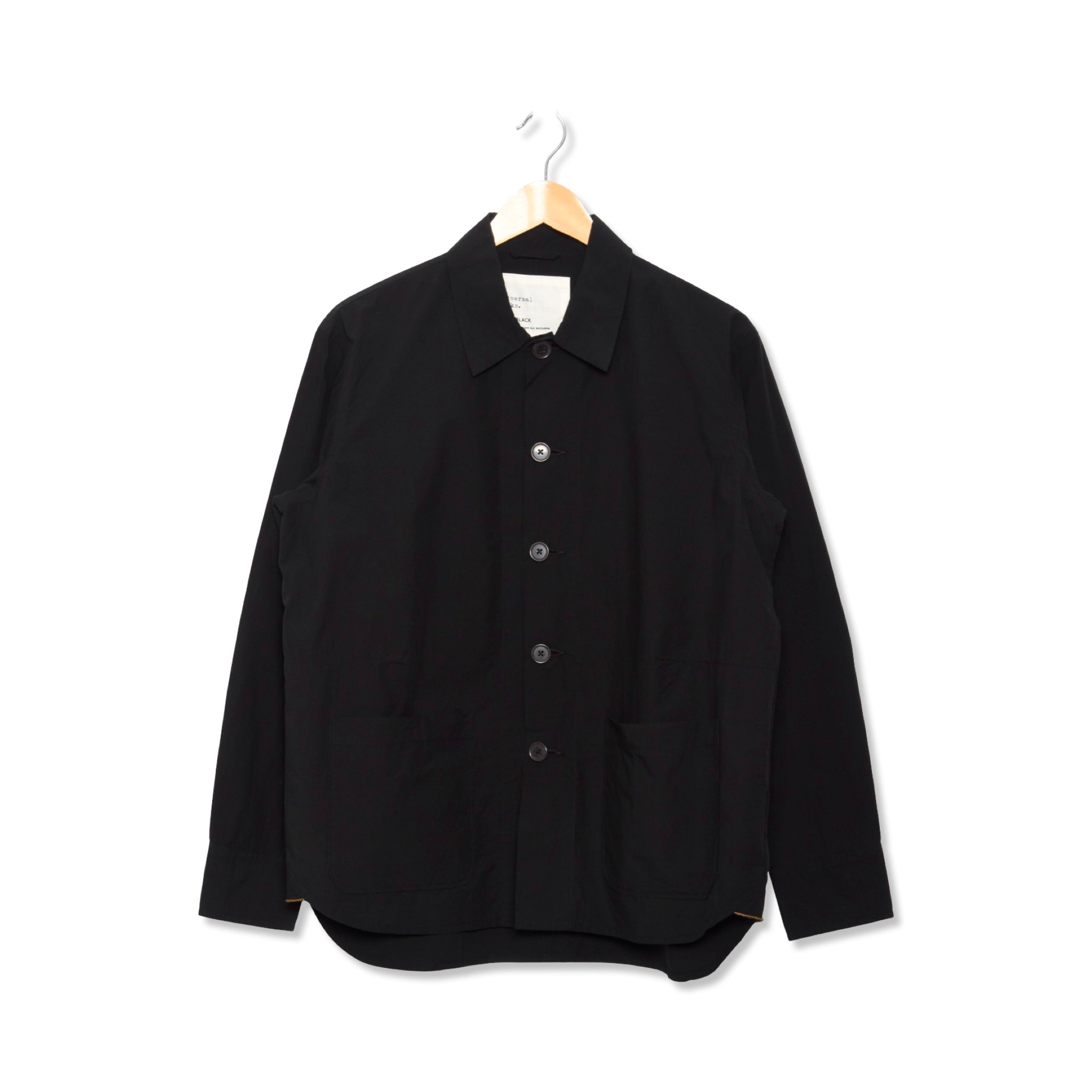 Universal Works Travail Overshirt Typewriter Cotton black