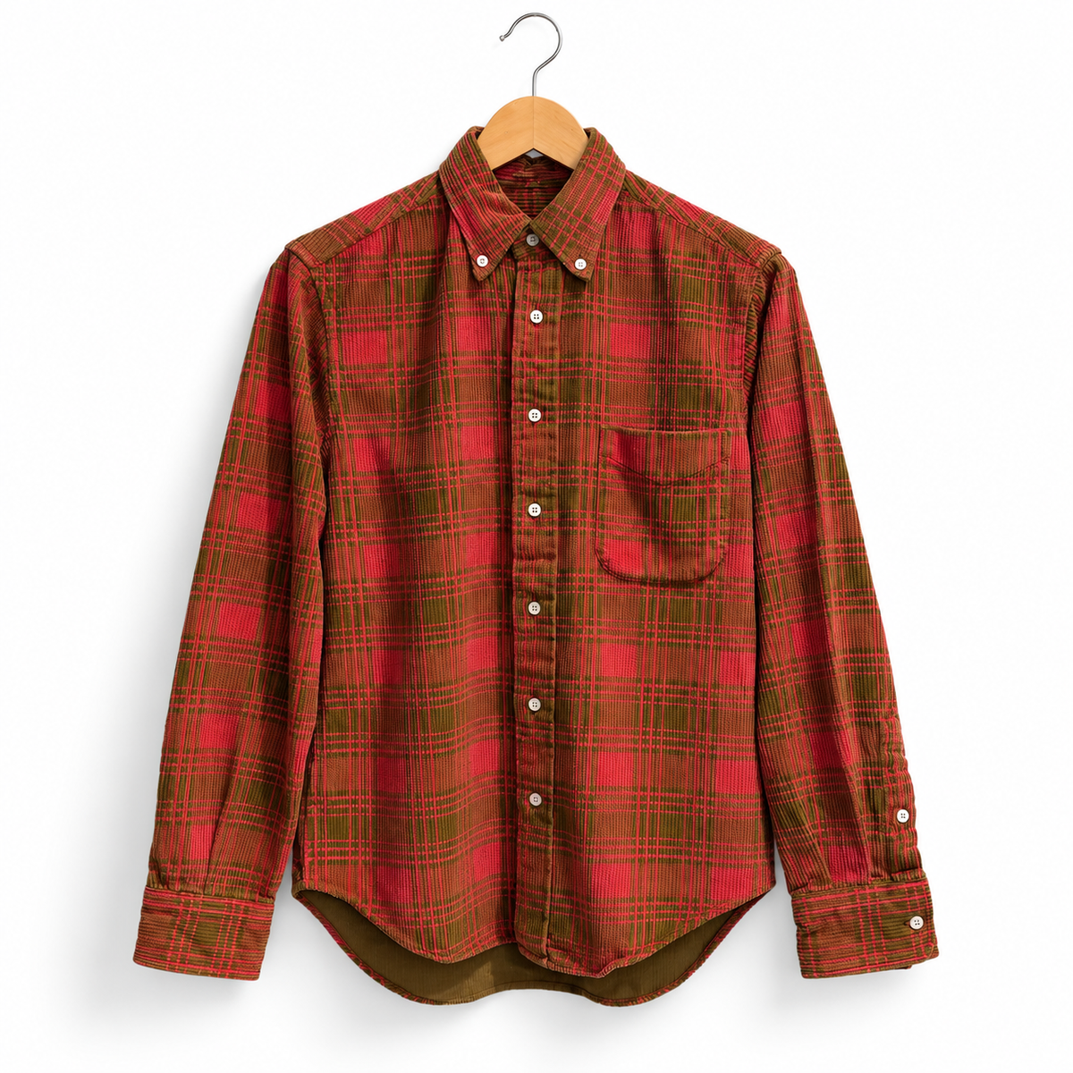 Gitman Brothers VS19 Cord Plaid red/caramel