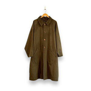 Frank Leder Wide Wool Coat military green