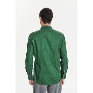 Delikatessen Feel Good Shirt D715/IT76 finest herringbone twill green