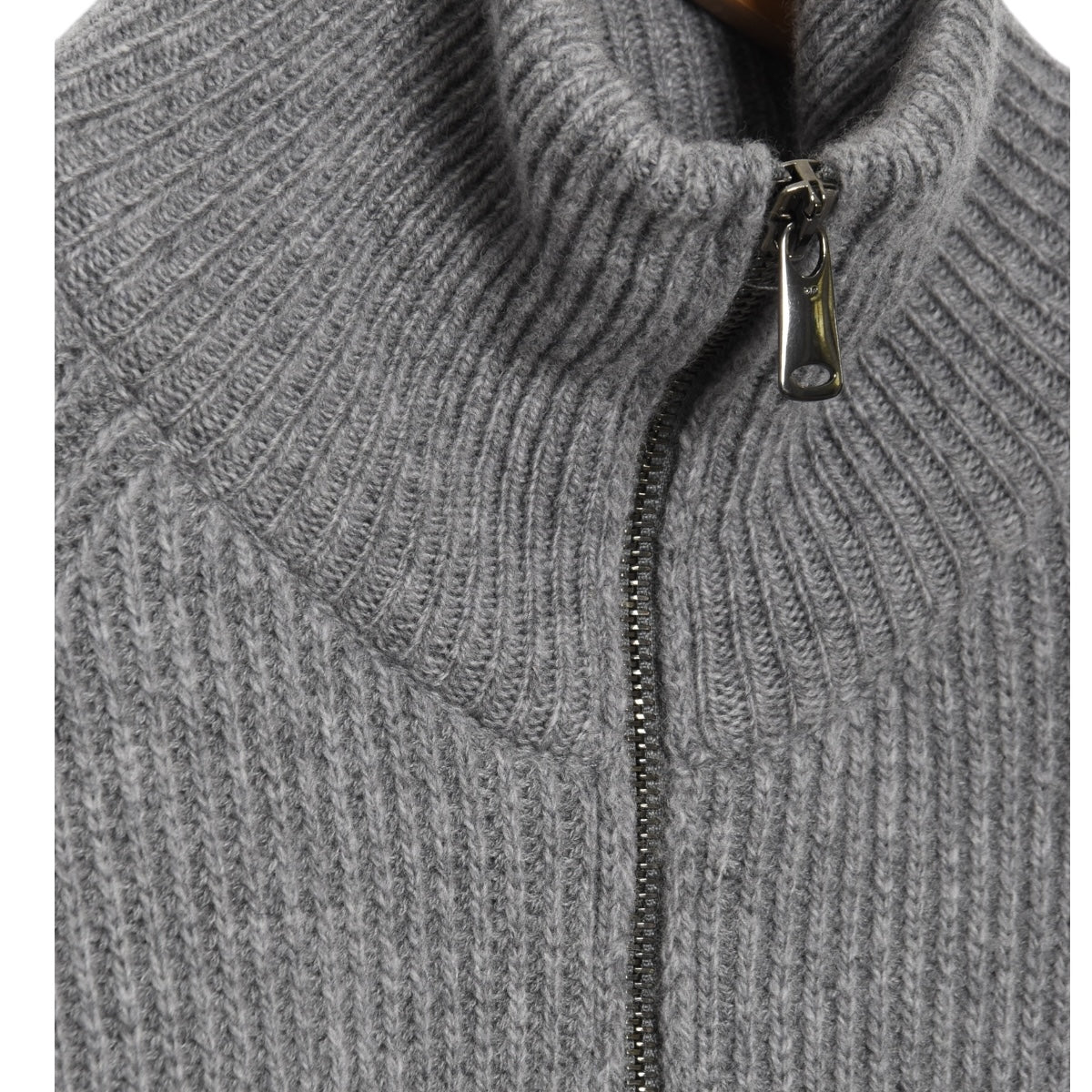 Seldom Zip Highneck 1368916 heather grey