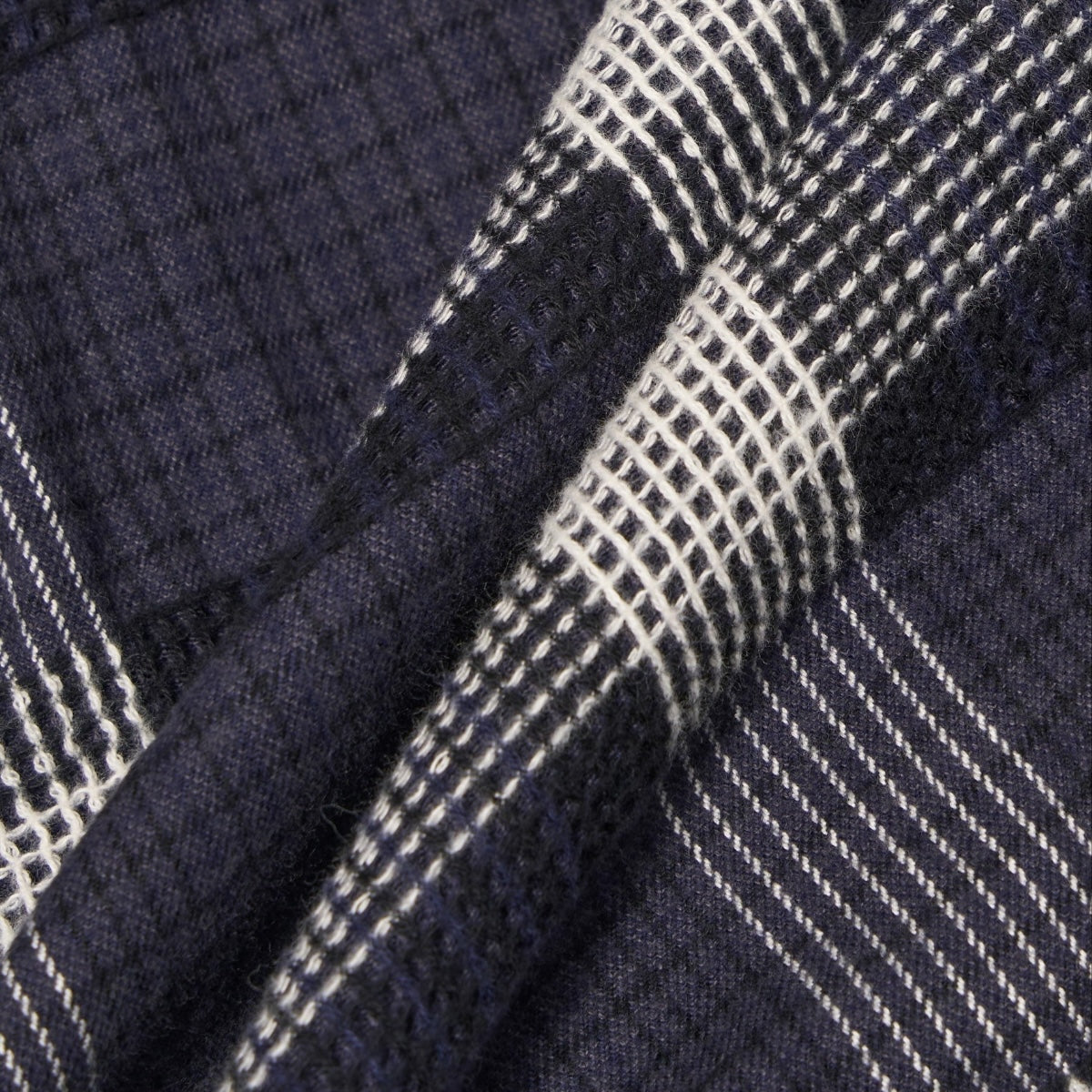 Universal Works Easy Overshirt Polka Check charcoal