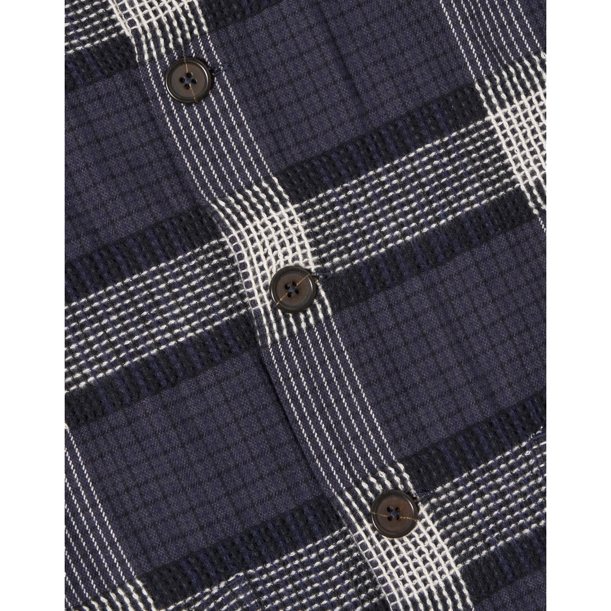 Universal Works Easy Overshirt Polka Check charcoal