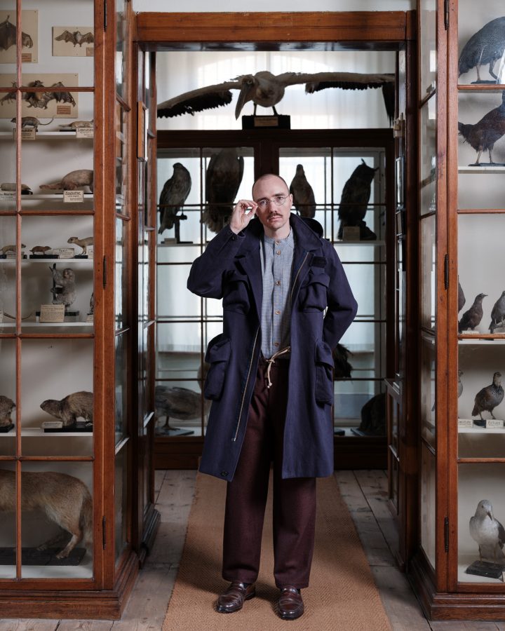 Frank Leder German Vintage Workwear Fabric Parka navy