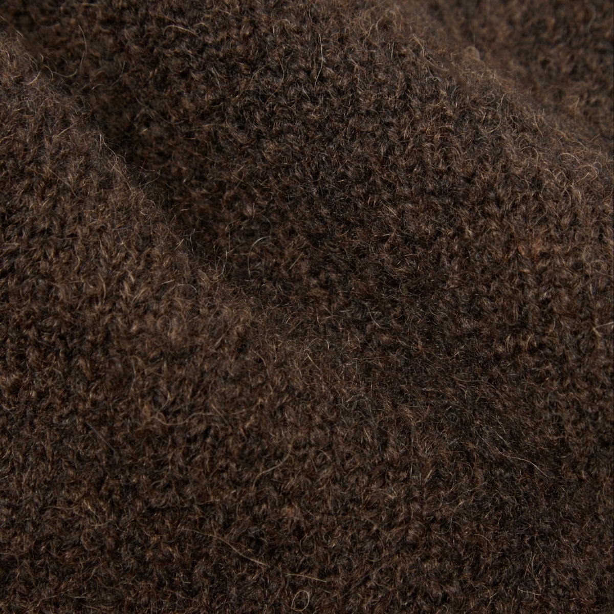 Universal Works David Cardigan 31458 brown alpaca knit