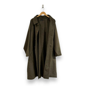 Frank Leder Wide Wool Coat military green