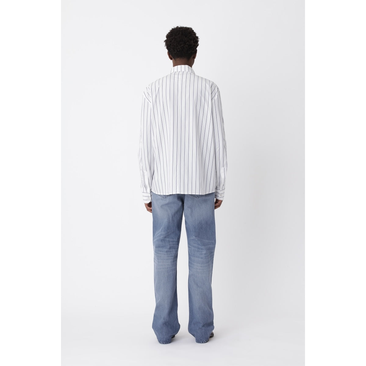 Won Hundred Knox Stripe Panel Shirt white